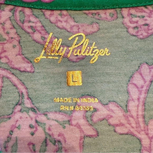 Lilly Pulitzer Alyssa A-Line Long Sleeve Dress in Brazilian Green Salty Sandbar - Picture 11 of 16